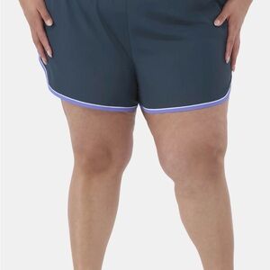 Athletic Works Women's 3x Charcoal Shorts with Trim & lining workout plus size